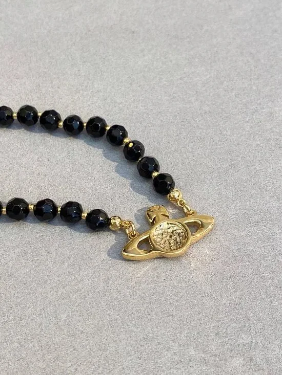 Vivienne Westwood Black & Gold Choker - Picture 3 of 9